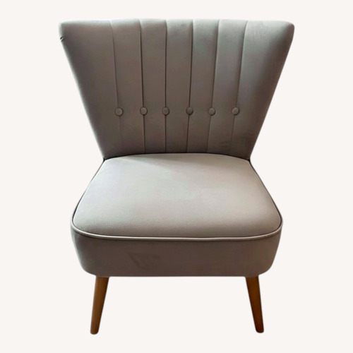 Used Dove Grey Velvet Accent Chair  for sale on AptDeco