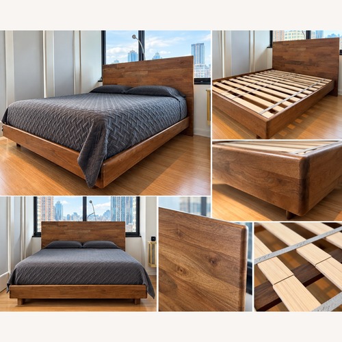 Used West Elm Anton Solid Wood Bed Queen Size  for sale on AptDeco