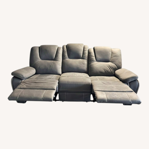 Used Dark Gray Leather 3+ Seater Sofa for sale on AptDeco