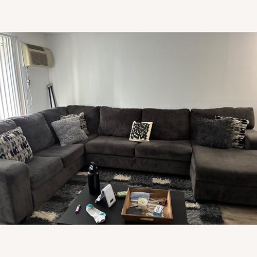 Used Dark Gray Fabric 3+ Piece Sectional for sale on AptDeco
