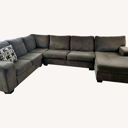 Used Dark Gray Fabric 3+ Piece Sectional for sale on AptDeco