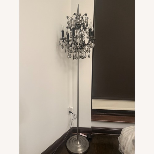 Used Restoration Hardware 19th C. Rococo Iron & Crystal Floor Lamp for sale on AptDeco