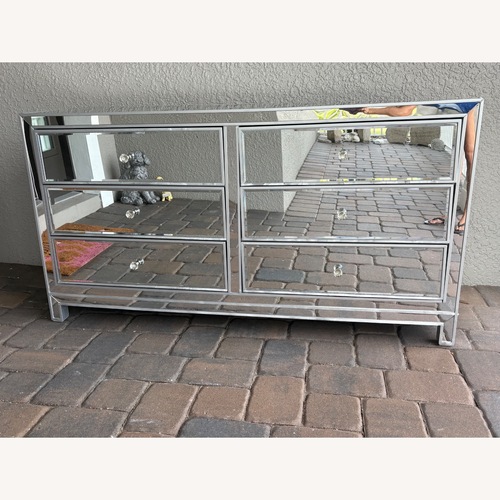 Used Wayfair 6 Drawer Mirrored Dresser for sale on AptDeco