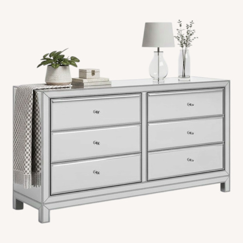 Used Wayfair 6 Drawer Mirrored Dresser for sale on AptDeco