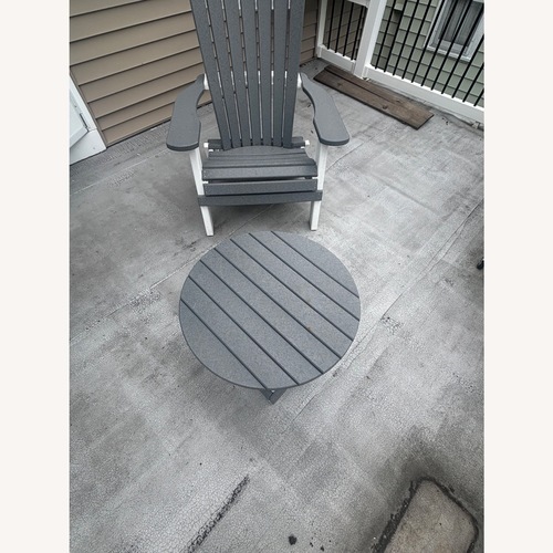 Used 2 Adirondack Chairs with a Table for sale on AptDeco