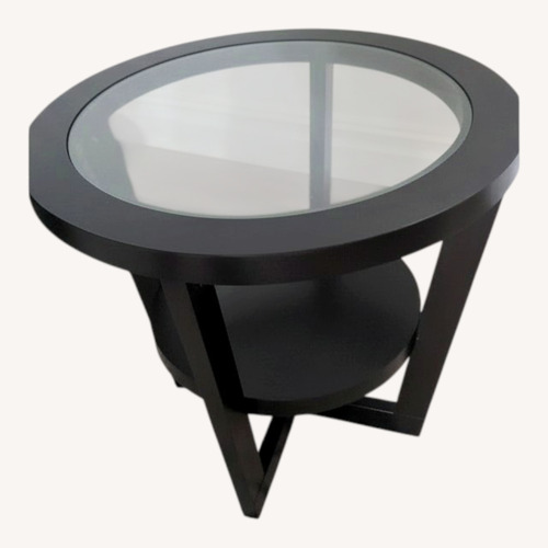 Used Coffee Table with Glass and Additional Level for sale on AptDeco