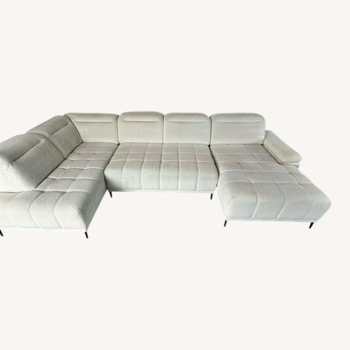 Used Teddy Boucle Ivory Sectional Sofa  for sale on AptDeco