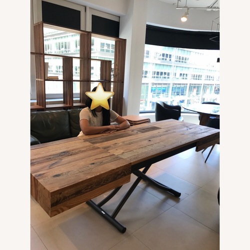 Used Resource Furniture Reclaimed Wood Expandable Coffee to Dining Table for sale on AptDeco
