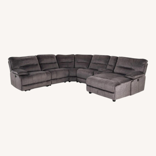 Used Pacifica Dark Gray Reclining Sectional Couch for sale on AptDeco