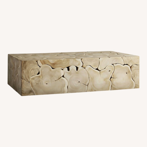 Used Arhaus Kalmar Coffee Table - Bleached Teak for sale on AptDeco