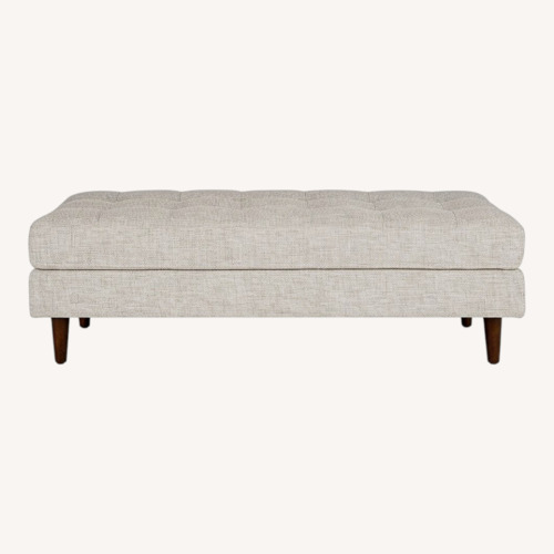 Used Article Sven 56" Tufted Bench, Birch Ivory for sale on AptDeco
