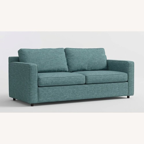 Used Crate & Barrel Davis Queen Sleeper Sofa (Teal) for sale on AptDeco