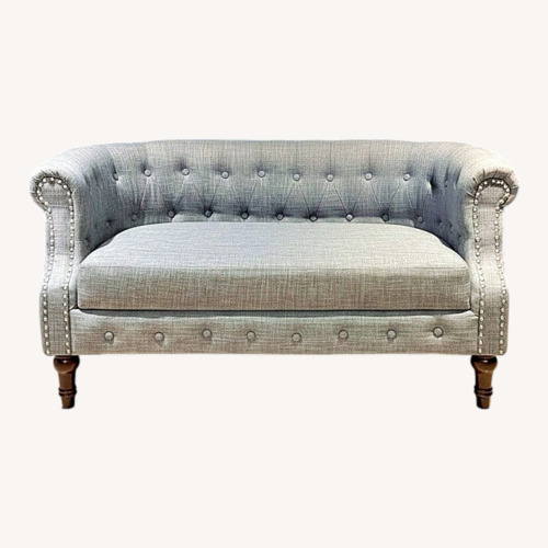 Used Linen Grey Carlton Home Chesterfield Sette for sale on AptDeco