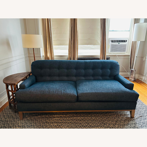 Used Maiden Home Ludlow Sofa in Tweed: Denim for sale on AptDeco