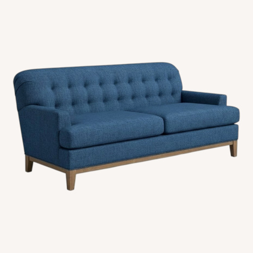 Used Maiden Home Ludlow Sofa in Tweed: Denim for sale on AptDeco