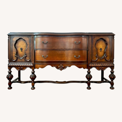 Used Vintage/Antique Finds Dark Brown Wood Sideboard for sale on AptDeco