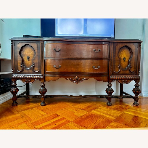 Used Vintage/Antique Finds Dark Brown Wood Sideboard for sale on AptDeco
