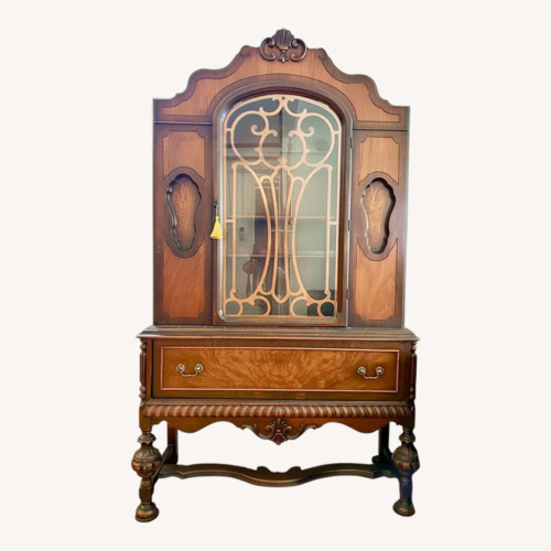Used Vintage/Antique Finds Dark Brown Wood Armoire for sale on AptDeco