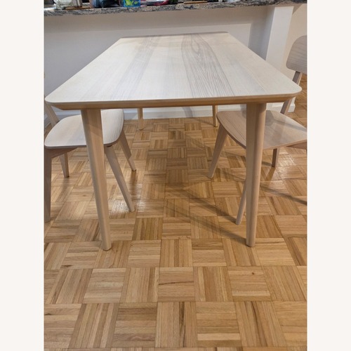 Used IKEA Lisabo Natural Wood Dining Table With 2 Chairs for sale on AptDeco