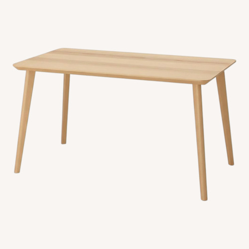 Used IKEA Lisabo Natural Wood Dining Table With 2 Chairs for sale on AptDeco