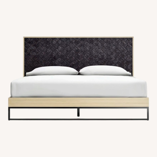 Used Crate & Barrel Renard Black Wood King Bed for sale on AptDeco