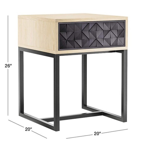 Used Crate & Barrel Natural Wood Nightstand for sale on AptDeco