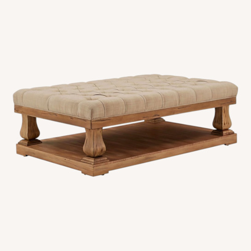 Used InspireQ Light Gray Wood Coffee Table for sale on AptDeco