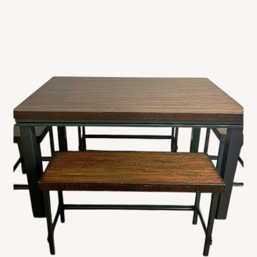 Used Butcher Block High Table Dining Set for sale on AptDeco