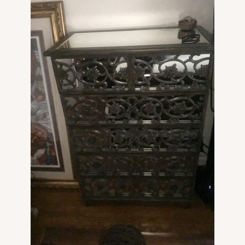 Used Pier 1 Imports Adeline Dark Brown Wood Side Table for sale on AptDeco