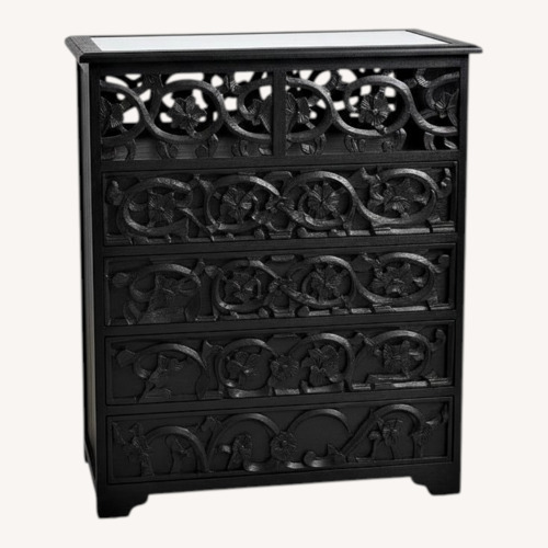 Used Pier 1 Imports Adeline Dark Brown Wood Side Table for sale on AptDeco