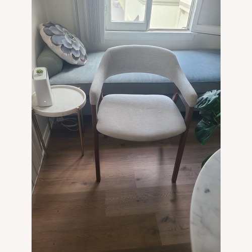 Used Article Savis Light Gray Wood Dining Chair for sale on AptDeco