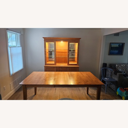 Used Bermex Light Brown Wood Dining Set for sale on AptDeco