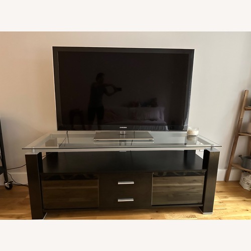 Used Black Wood Media Storage for sale on AptDeco