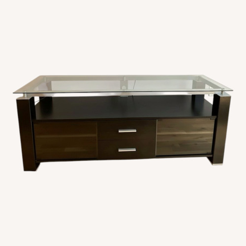 Used Black Wood Media Storage for sale on AptDeco