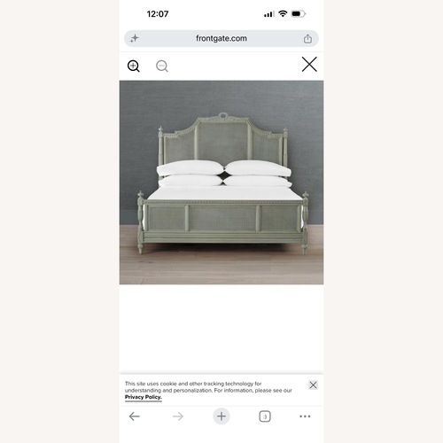 Used Frontgate Beauvier Cane Bed in French Patina for sale on AptDeco