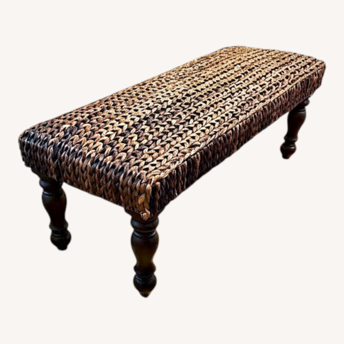 Used Natural Wicker Bench for sale on AptDeco