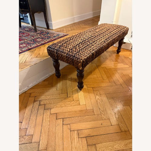 Used Natural Wicker Bench for sale on AptDeco