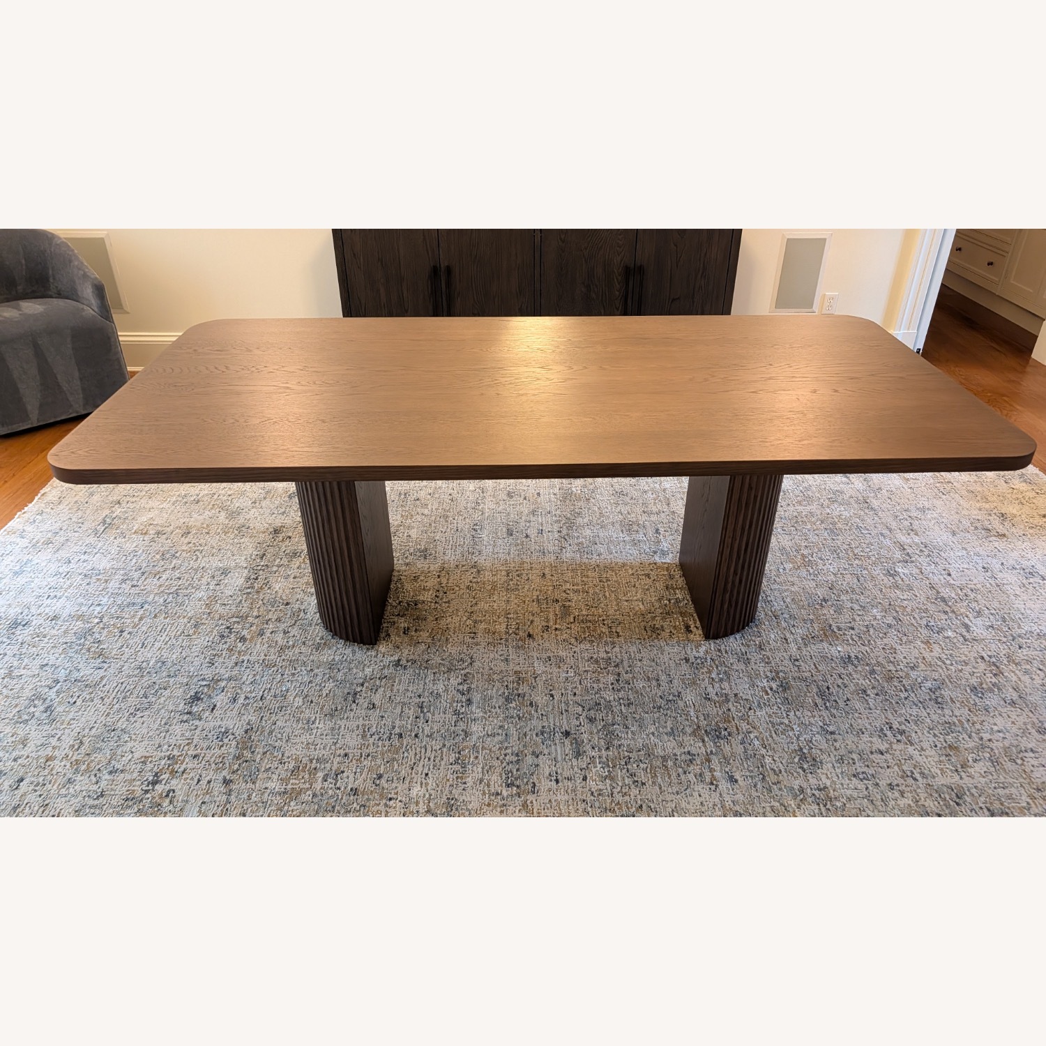 Restoration Hardware Dark Brown Wood Dining Table - image-7