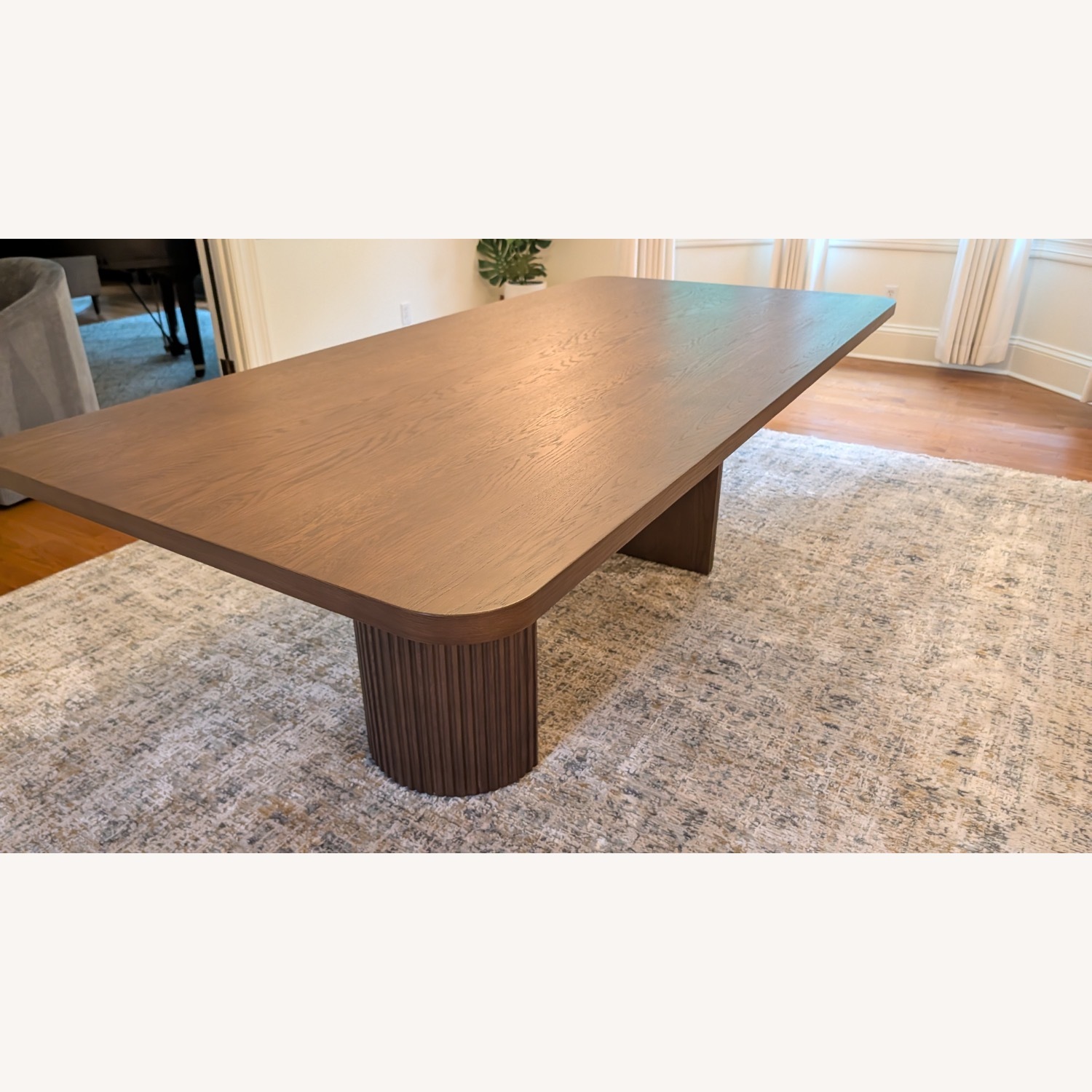 Restoration Hardware Dark Brown Wood Dining Table - image-4