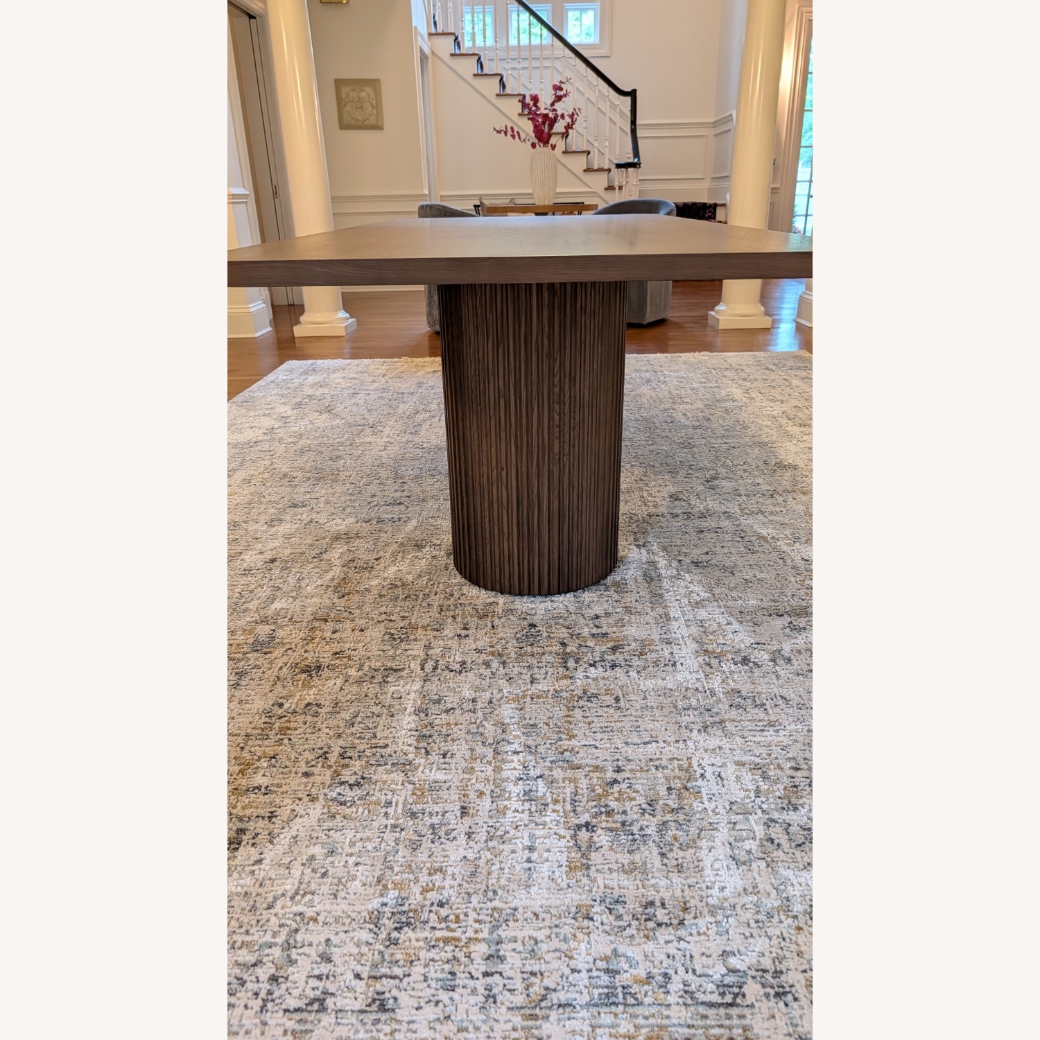 Restoration Hardware Dark Brown Wood Dining Table - image-3