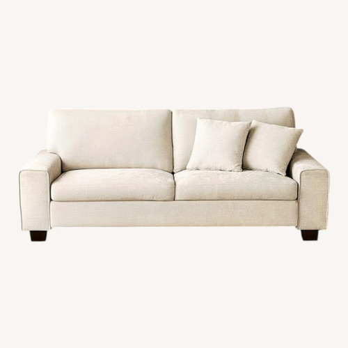Used Amazon Light Gray Fabric 2 Seater Sofa for sale on AptDeco