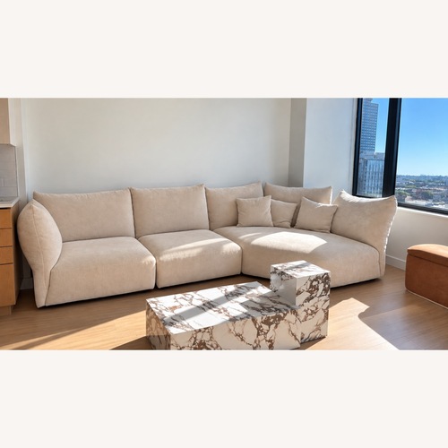 Used Wayfair Oversized Italian Petal Sofa Modular  for sale on AptDeco