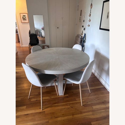Used Joss & Main Halvorsen Extendable Pedestal Dining Table  for sale on AptDeco