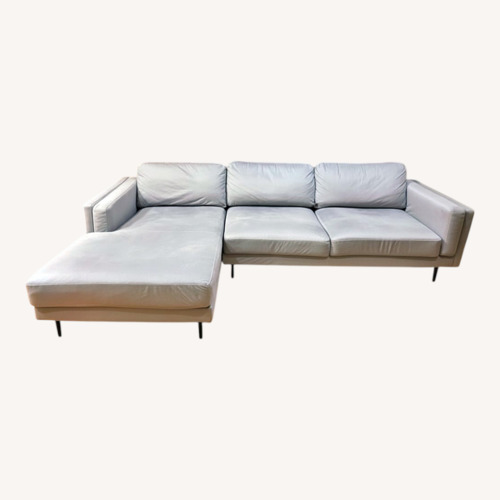 Used American Signature Furniture 2 Piece Gray Sectional Sofa for sale on AptDeco