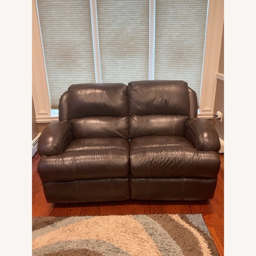 Used Bob's Discount Furniture Dark Brown 2 Seater Sofa for sale on AptDeco