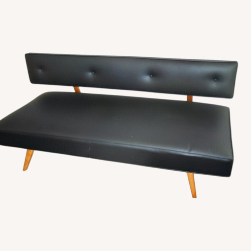 Used Navy Wood Vinal Lounge for sale on AptDeco