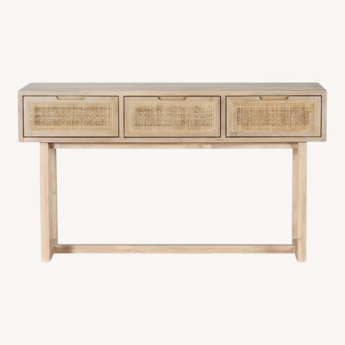 Used Four Hands Patten Solid Wood and Cane Media Console for sale on AptDeco