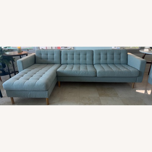 Used IKEA Morabo Fabric 3+ Seater Sofa with Chaise and Ottoman for sale on AptDeco