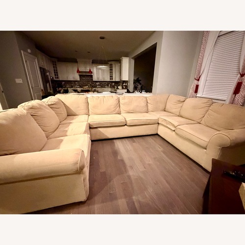 Used Collins Beige 3 Piece Sectional for sale on AptDeco