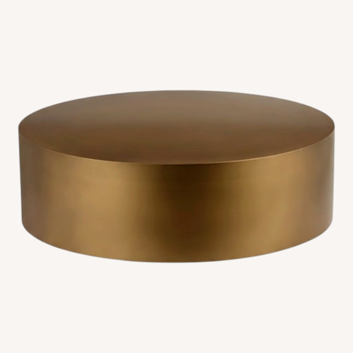 Used Milo Brass Drum Coffee Table for sale on AptDeco